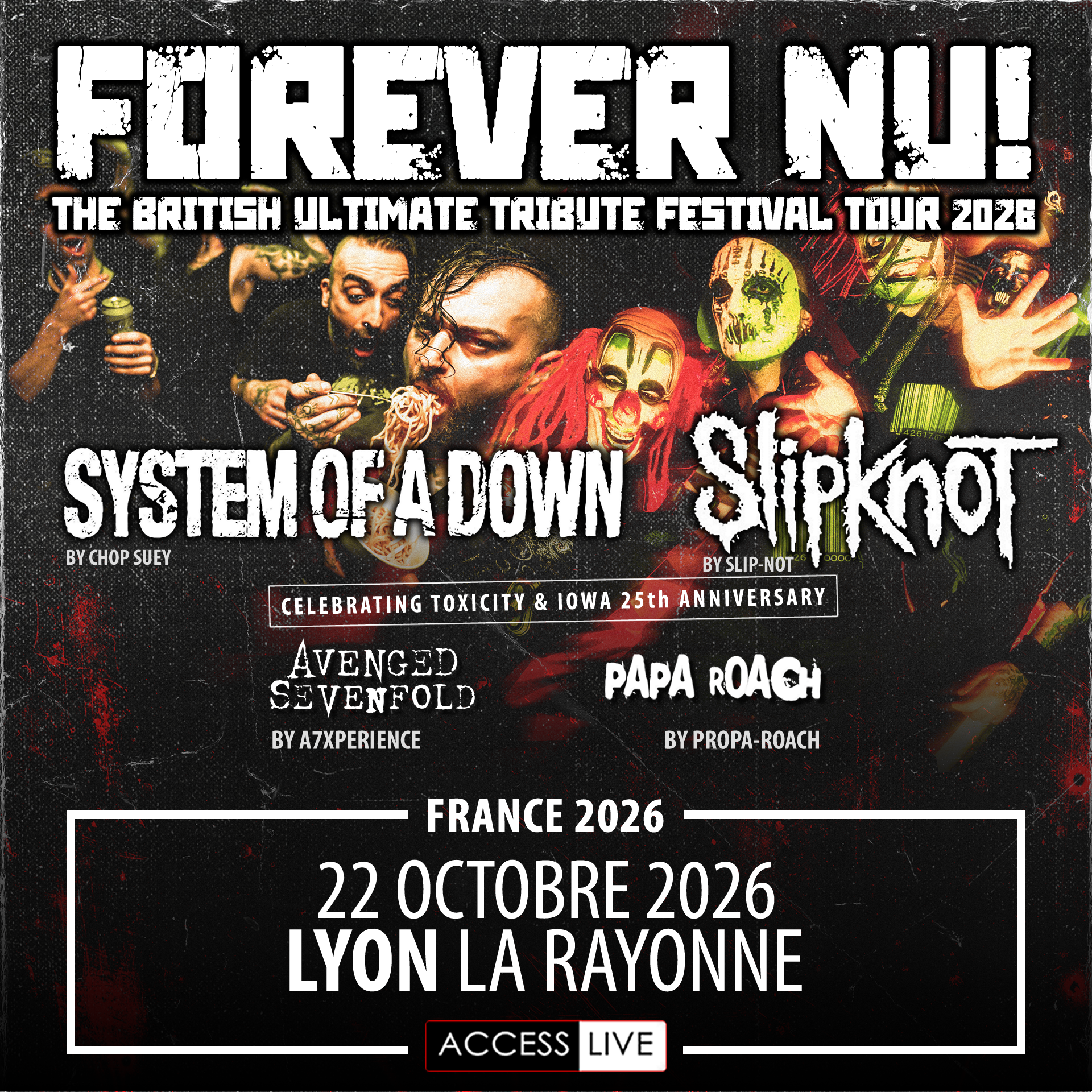 FOREVER NU! - Tribute to System of a Down, Slipknot, Machine Head & Papa Roach