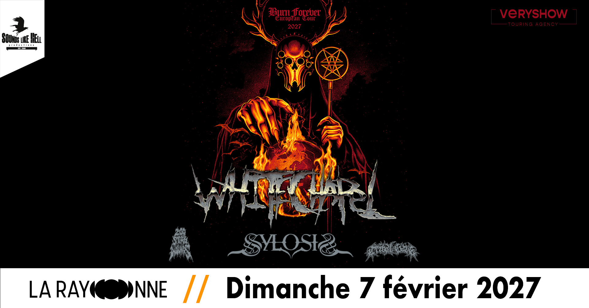 Affiche Whitechapel en concert à La Rayonne