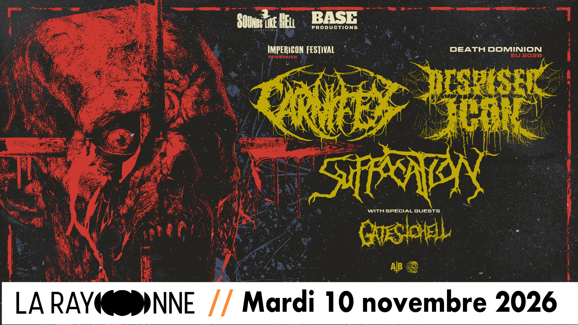 IMPERICON FESTIVAL 2026 : Death Dominion avec Carnifex + Despised Icon + Suffocation + Gates to hell