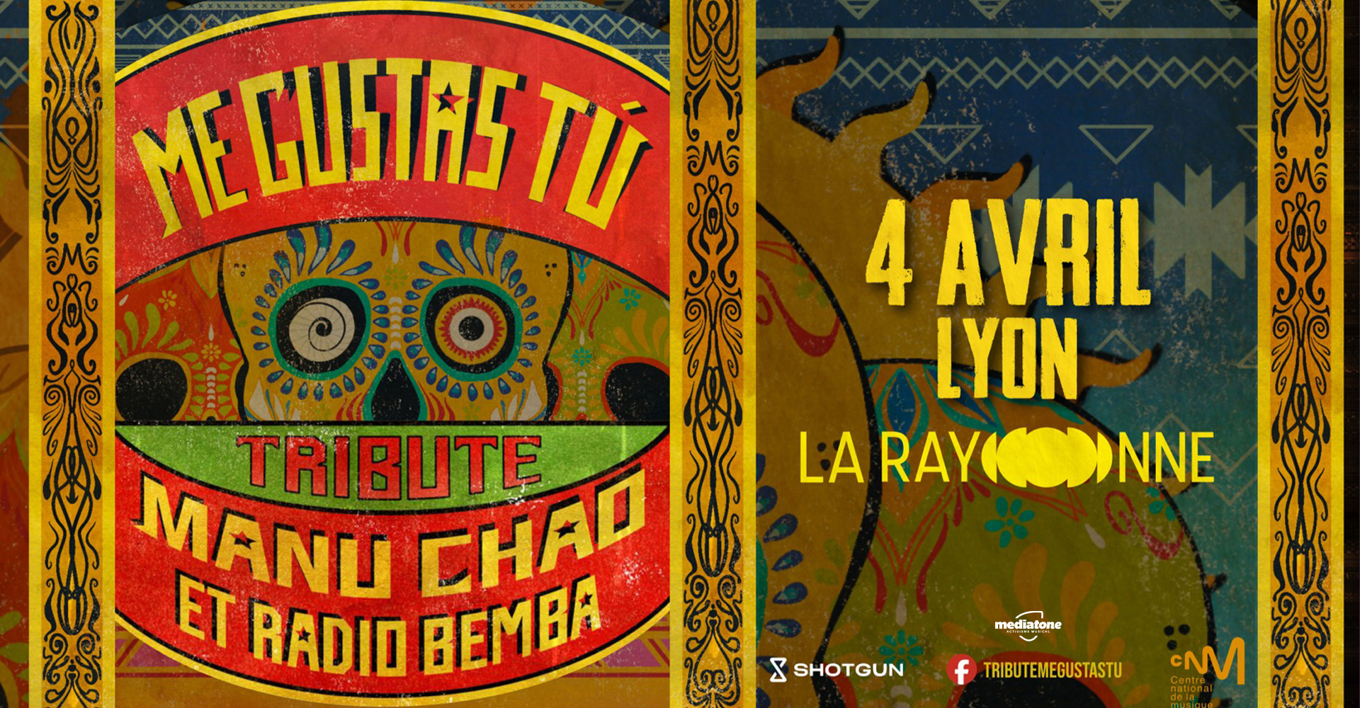 Affiche Me Gustas Tu (tribute to Manu Chao) en concert à La Rayonne